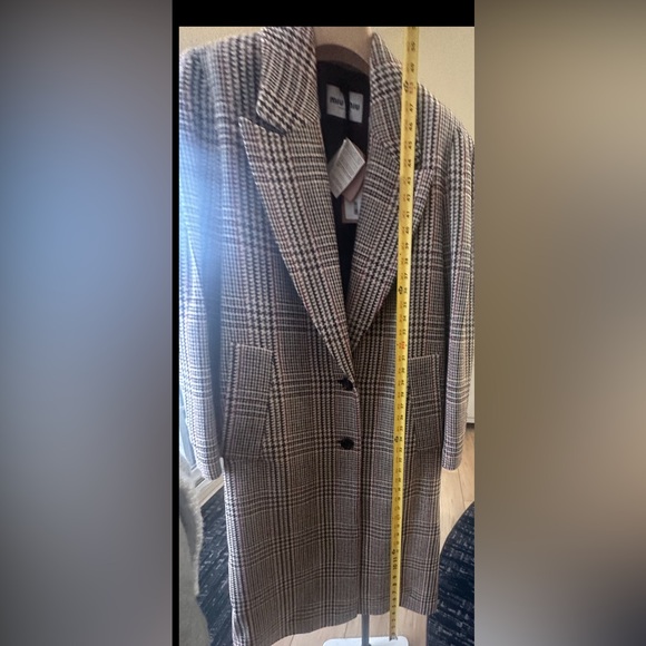Miu Miu Single-Breasted Tartan coat cut for a oversized fit Lapel collar size 40 - Picture 10 of 16